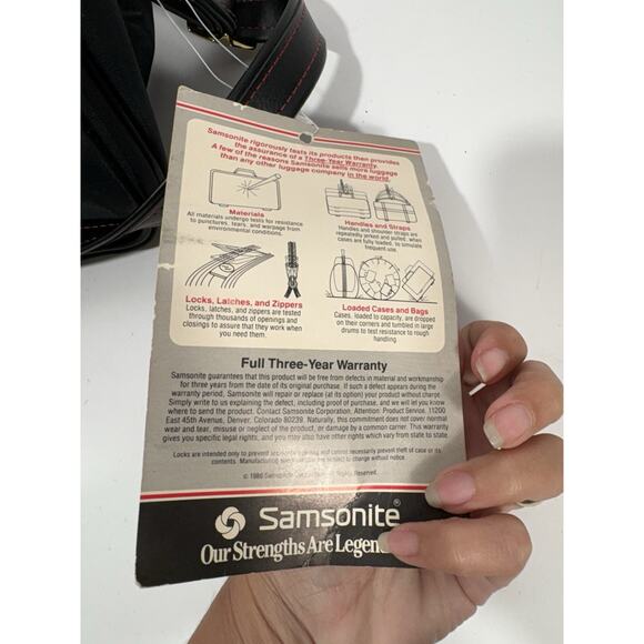 Samsonite Easy‎ Going Carry On Bag Adjustable Shoulder Strap Black Brand New - Picture 4 of 16